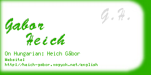 gabor heich business card