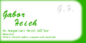 gabor heich business card